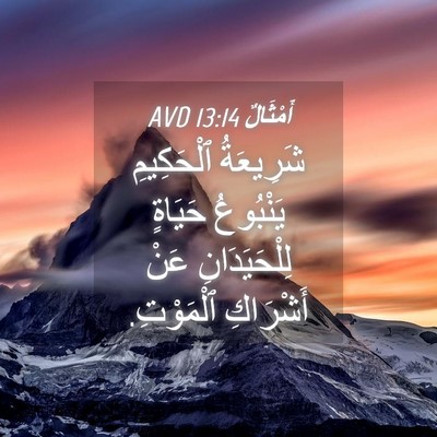Picture 04 - أَمْثَالٌ 13:14 AVD - شَرِيعَةُ ٱلْحَكِيمِ - Bible Verse Picture