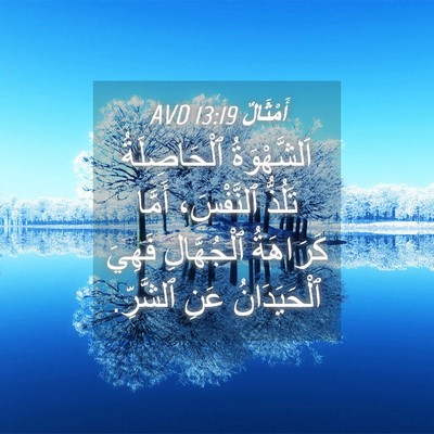 Picture 04 - أَمْثَالٌ 13:19 AVD - اَلشَّهْوَةُ ٱلْحَاصِلَةُ - Bible Verse Picture