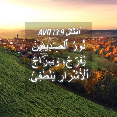 Picture 04 - أَمْثَالٌ 13:9 AVD - نُورُ ٱلصِّدِّيقِينَ - Bible Verse Picture