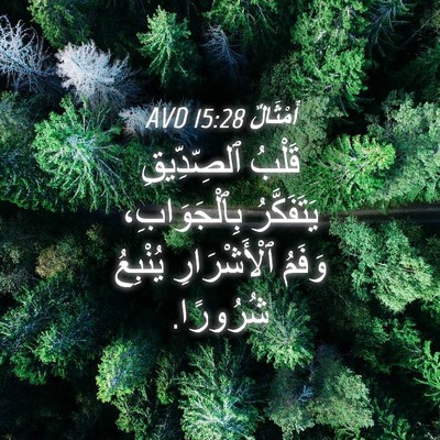 Picture 04 - أَمْثَالٌ 15:28 AVD - قَلْبُ ٱلصِّدِّيقِ - Bible Verse Picture