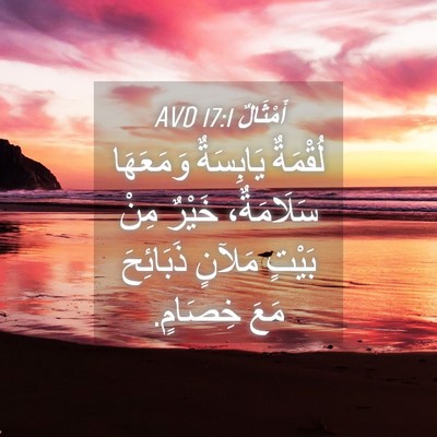 Picture 04 - أَمْثَالٌ 17:1 AVD - لُقْمَةٌ يَابِسَةٌ - Bible Verse Picture