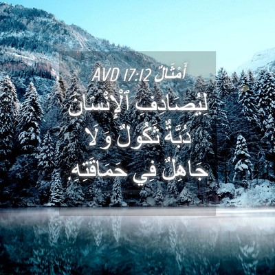 Picture 04 - أَمْثَالٌ 17:12 AVD - لِيُصَادِفِ ٱلْإِنْسَانَ - Bible Verse Picture