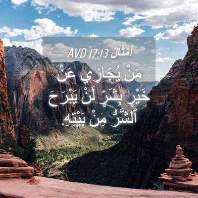 Picture 04 - أَمْثَالٌ 17:13 AVD - مَنْ يُجَازِي عَنْ خَيْرٍ - Bible Verse Picture