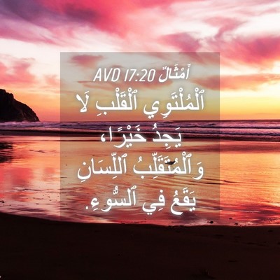 Picture 04 - أَمْثَالٌ 17:20 AVD - ٱلْمُلْتَوِي ٱلْقَلْبِ - Bible Verse Picture