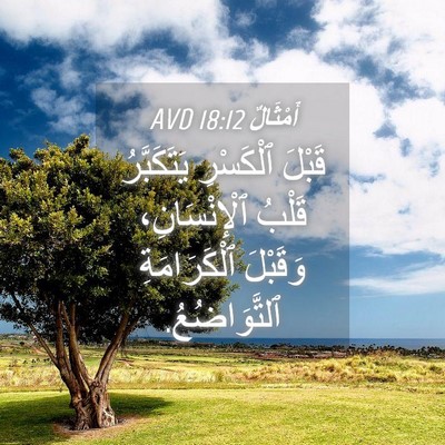 Picture 04 - أَمْثَالٌ 18:12 AVD - قَبْلَ ٱلْكَسْرِ - Bible Verse Picture
