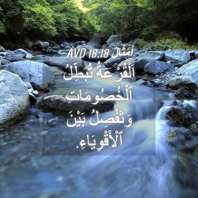 Picture 04 - أَمْثَالٌ 18:18 AVD - اَلْقُرْعَةُ تُبَطِّلُ - Bible Verse Picture