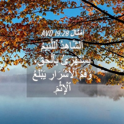 Picture 04 - أَمْثَالٌ 19:28 AVD - اَلشَّاهِدُ ٱللَّئِيمُ - Bible Verse Picture