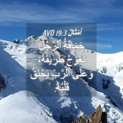 Picture 04 - أَمْثَالٌ 19:3 AVD - حَمَاقَةُ ٱلرَّجُلِ - Bible Verse Picture