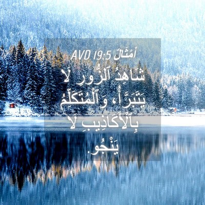 Picture 04 - أَمْثَالٌ 19:5 AVD - شَاهِدُ ٱلزُّورِ لَا - Bible Verse Picture