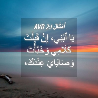 Picture 04 - أَمْثَالٌ 2:1 AVD - يَا ٱبْنِي، إِنْ قَبِلْتَ - Bible Verse Picture