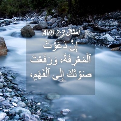 Picture 04 - أَمْثَالٌ 2:3 AVD - إِنْ دَعَوْتَ - Bible Verse Picture