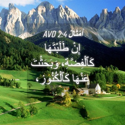 Picture 04 - أَمْثَالٌ 2:4 AVD - إِنْ طَلَبْتَهَا - Bible Verse Picture
