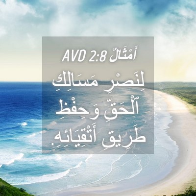 Picture 04 - أَمْثَالٌ 2:8 AVD - لِنَصْرِ مَسَالِكِ - Bible Verse Picture