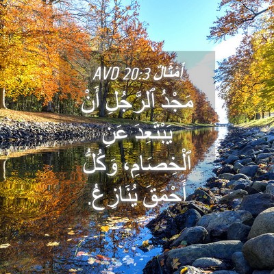 Picture 04 - أَمْثَالٌ 20:3 AVD - مَجْدُ ٱلرَّجُلِ أَنْ - Bible Verse Picture