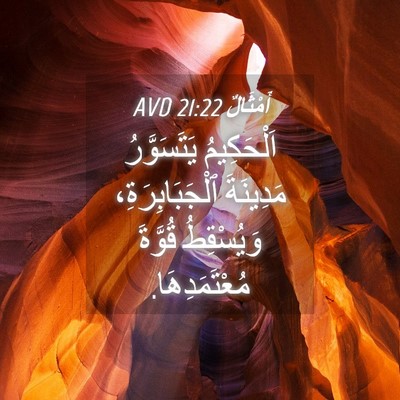 Picture 04 - أَمْثَالٌ 21:22 AVD - اَلْحَكِيمُ يَتَسَوَّرُ - Bible Verse Picture