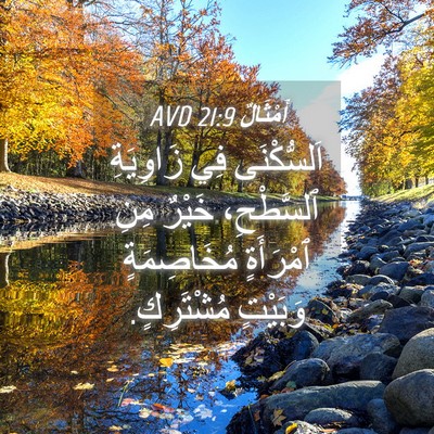 Picture 04 - أَمْثَالٌ 21:9 AVD - اَلسُّكْنَى فِي زَاوِيَةِ - Bible Verse Picture