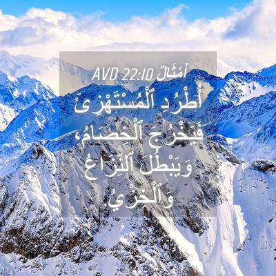 Picture 04 - أَمْثَالٌ 22:10 AVD - أُطْرُدِ ٱلْمُسْتَهْزِئَ - Bible Verse Picture