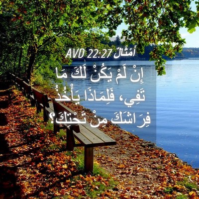 Picture 04 - أَمْثَالٌ 22:27 AVD - إِنْ لَمْ يَكُنْ لَكَ مَا - Bible Verse Picture