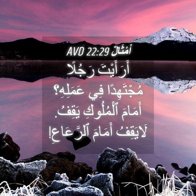 Picture 04 - أَمْثَالٌ 22:29 AVD - أَرَأَيْتَ رَجُلًا - Bible Verse Picture