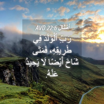 Picture 04 - أَمْثَالٌ 22:6 AVD - رَبِّ ٱلْوَلَدَ فِي - Bible Verse Picture