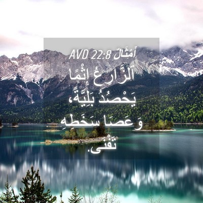 Picture 04 - أَمْثَالٌ 22:8 AVD - ٱلزَّارِعُ إِثْمًا - Bible Verse Picture