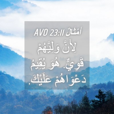 Picture 04 - أَمْثَالٌ 23:11 AVD - لِأَنَّ وَلِيَّهُمْ - Bible Verse Picture