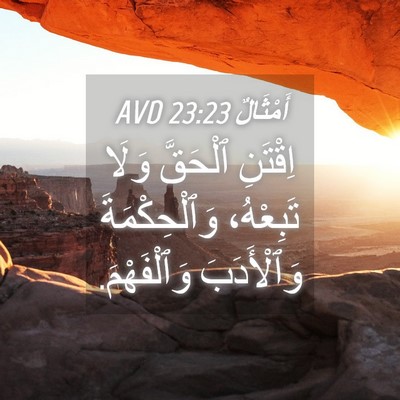 Picture 04 - أَمْثَالٌ 23:23 AVD - اِقْتَنِ ٱلْحَقَّ وَلَا - Bible Verse Picture