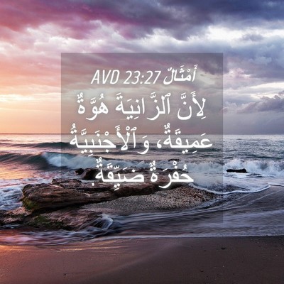 Picture 04 - أَمْثَالٌ 23:27 AVD - لِأَنَّ ٱلزَّانِيَةَ - Bible Verse Picture