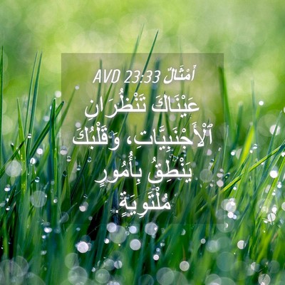 Picture 04 - أَمْثَالٌ 23:33 AVD - عَيْنَاكَ تَنْظُرَانِ - Bible Verse Picture