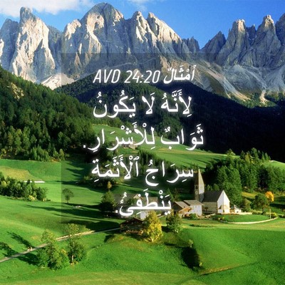 Picture 04 - أَمْثَالٌ 24:20 AVD - لِأَنَّهُ لَا يَكُونُ - Bible Verse Picture