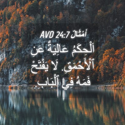 Picture 04 - أَمْثَالٌ 24:7 AVD - اَلْحِكَمُ عَالِيَةٌ عَنِ - Bible Verse Picture