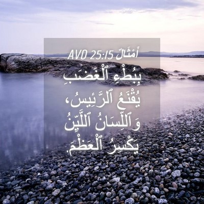 Picture 04 - أَمْثَالٌ 25:15 AVD - بِبُطْءِ ٱلْغَضَبِ - Bible Verse Picture
