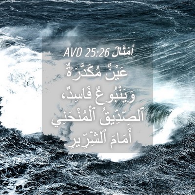 Picture 04 - أَمْثَالٌ 25:26 AVD - عَيْنٌ مُكَدَّرَةٌ - Bible Verse Picture