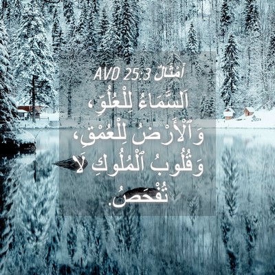Picture 04 - أَمْثَالٌ 25:3 AVD - اَلسَّمَاءُ لِلْعُلُوِّ، - Bible Verse Picture