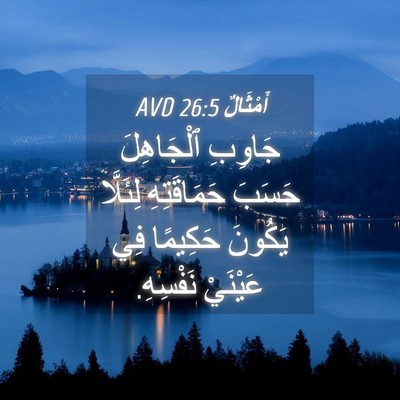 Picture 04 - أَمْثَالٌ 26:5 AVD - جَاوِبِ ٱلْجَاهِلَ حَسَبَ - Bible Verse Picture