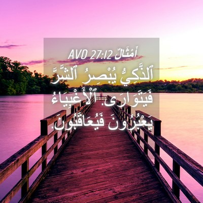 Picture 04 - أَمْثَالٌ 27:12 AVD - ٱلذَّكِيُّ يُبْصِرُ - Bible Verse Picture