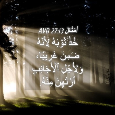 Picture 04 - أَمْثَالٌ 27:13 AVD - خُذْ ثَوْبَهُ لِأَنَّهُ - Bible Verse Picture