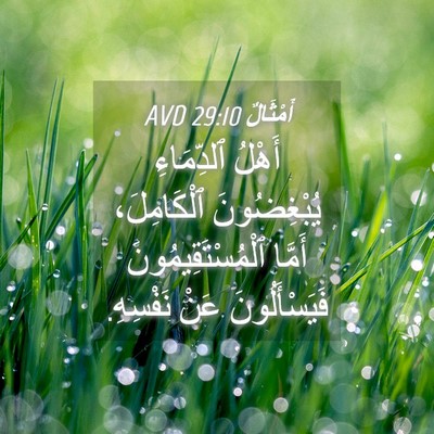 Picture 04 - أَمْثَالٌ 29:10 AVD - أَهْلُ ٱلدِّمَاءِ - Bible Verse Picture