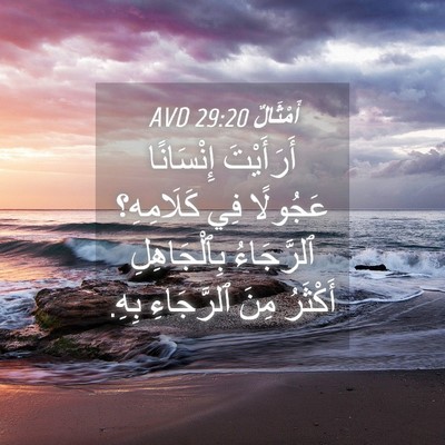 Picture 04 - أَمْثَالٌ 29:20 AVD - أَرَأَيْتَ إِنْسَانًا - Bible Verse Picture