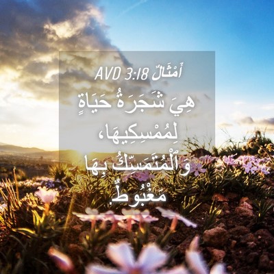 Picture 04 - أَمْثَالٌ 3:18 AVD - هِيَ شَجَرَةُ حَيَاةٍ - Bible Verse Picture