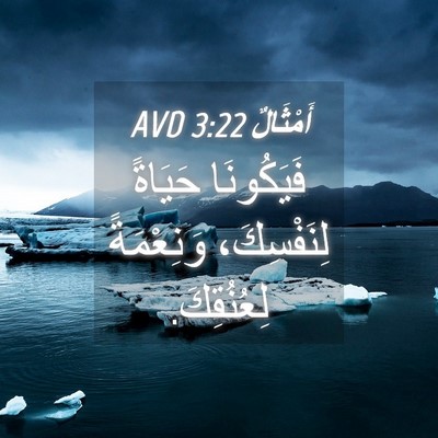 Picture 04 - أَمْثَالٌ 3:22 AVD - فَيَكُونَا حَيَاةً - Bible Verse Picture