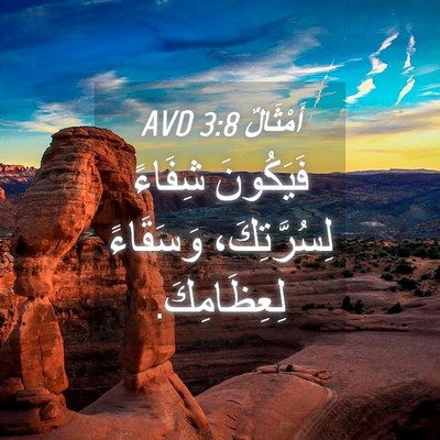 Picture 04 - أَمْثَالٌ 3:8 AVD - فَيَكُونَ شِفَاءً - Bible Verse Picture