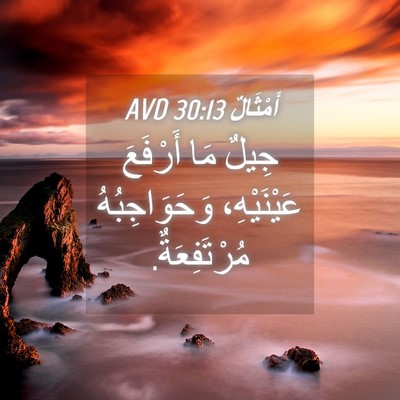 Picture 04 - أَمْثَالٌ 30:13 AVD - جِيلٌ مَا أَرْفَعَ - Bible Verse Picture