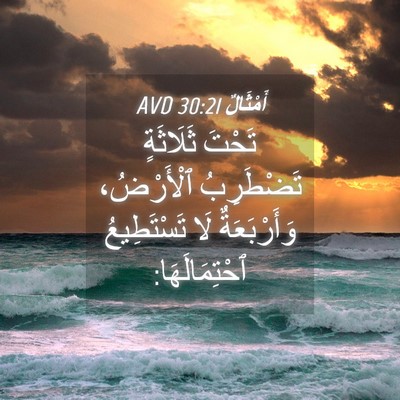 Picture 04 - أَمْثَالٌ 30:21 AVD - تَحْتَ ثَلَاثَةٍ - Bible Verse Picture