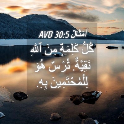 Picture 04 - أَمْثَالٌ 30:5 AVD - كُلُّ كَلِمَةٍ مِنَ ٱللهِ - Bible Verse Picture