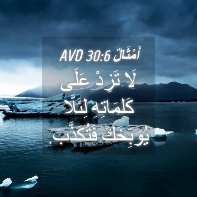 Picture 04 - أَمْثَالٌ 30:6 AVD - لَا تَزِدْ عَلَى - Bible Verse Picture