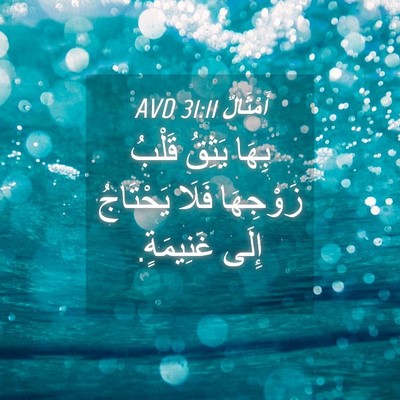 Picture 04 - أَمْثَالٌ 31:11 AVD - بِهَا يَثِقُ قَلْبُ - Bible Verse Picture