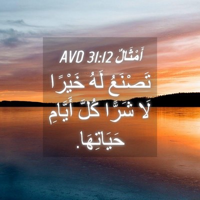 Picture 04 - أَمْثَالٌ 31:12 AVD - تَصْنَعُ لَهُ خَيْرًا لَا - Bible Verse Picture