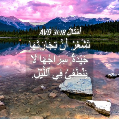 Picture 04 - أَمْثَالٌ 31:18 AVD - تَشْعُرُ أَنَّ - Bible Verse Picture