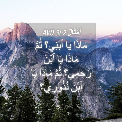 Picture 04 - أَمْثَالٌ 31:2 AVD - مَاذَا يَا ٱبْنِي؟ ثُمَّ - Bible Verse Picture